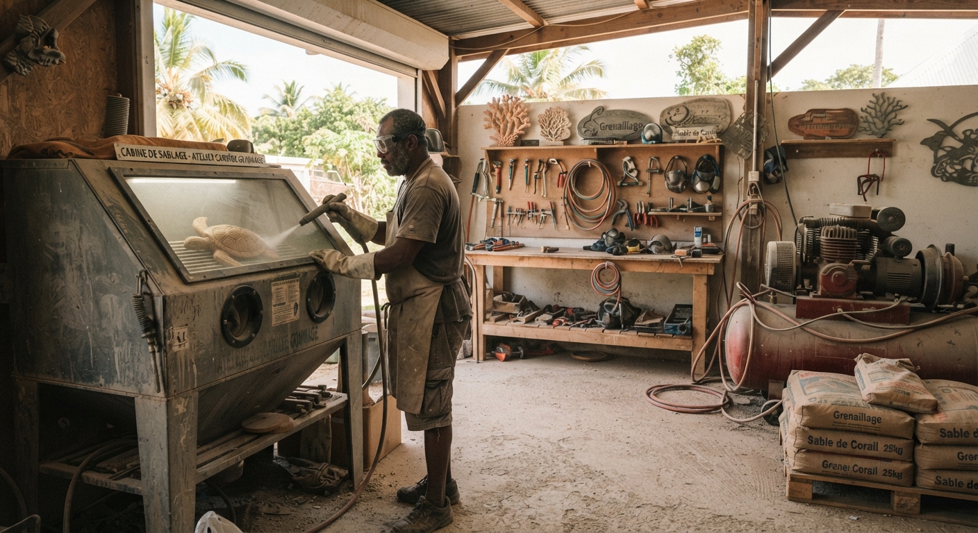 Atelier de sablage Guadeloupe Sablage Rénovation au Gosier